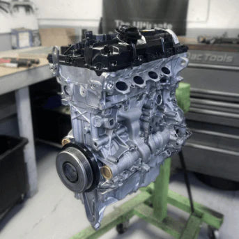 close up bmw race engine