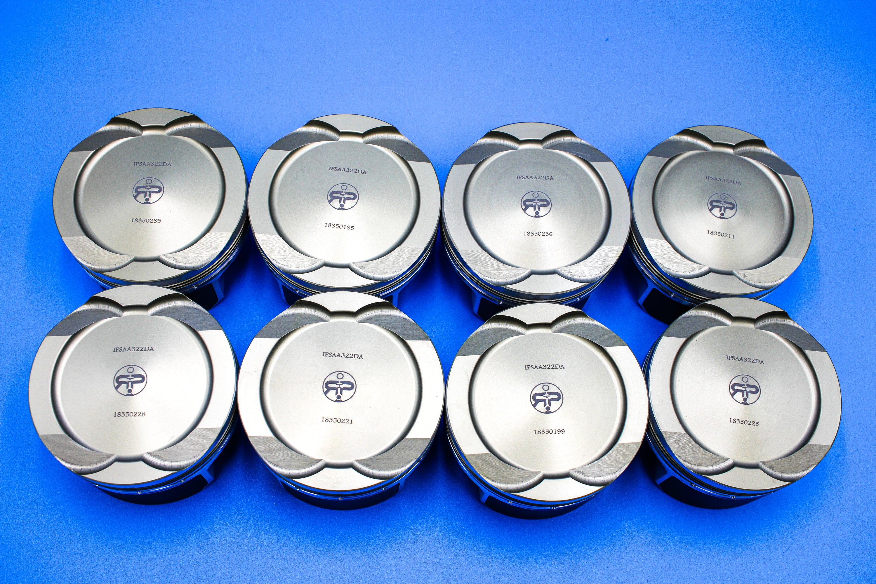 ITALIANRP forged piston set, S63/N63, 89MM BORE, 10:1 CR. FOR ALUSIL BORES GOLD LINE