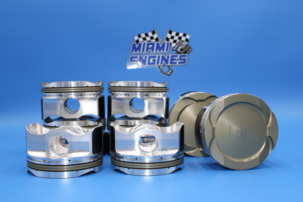 ITALIANRP forged piston set, S63/N63, 89MM BORE, 10:1 CR. FOR ALUSIL BORES GOLD LINE