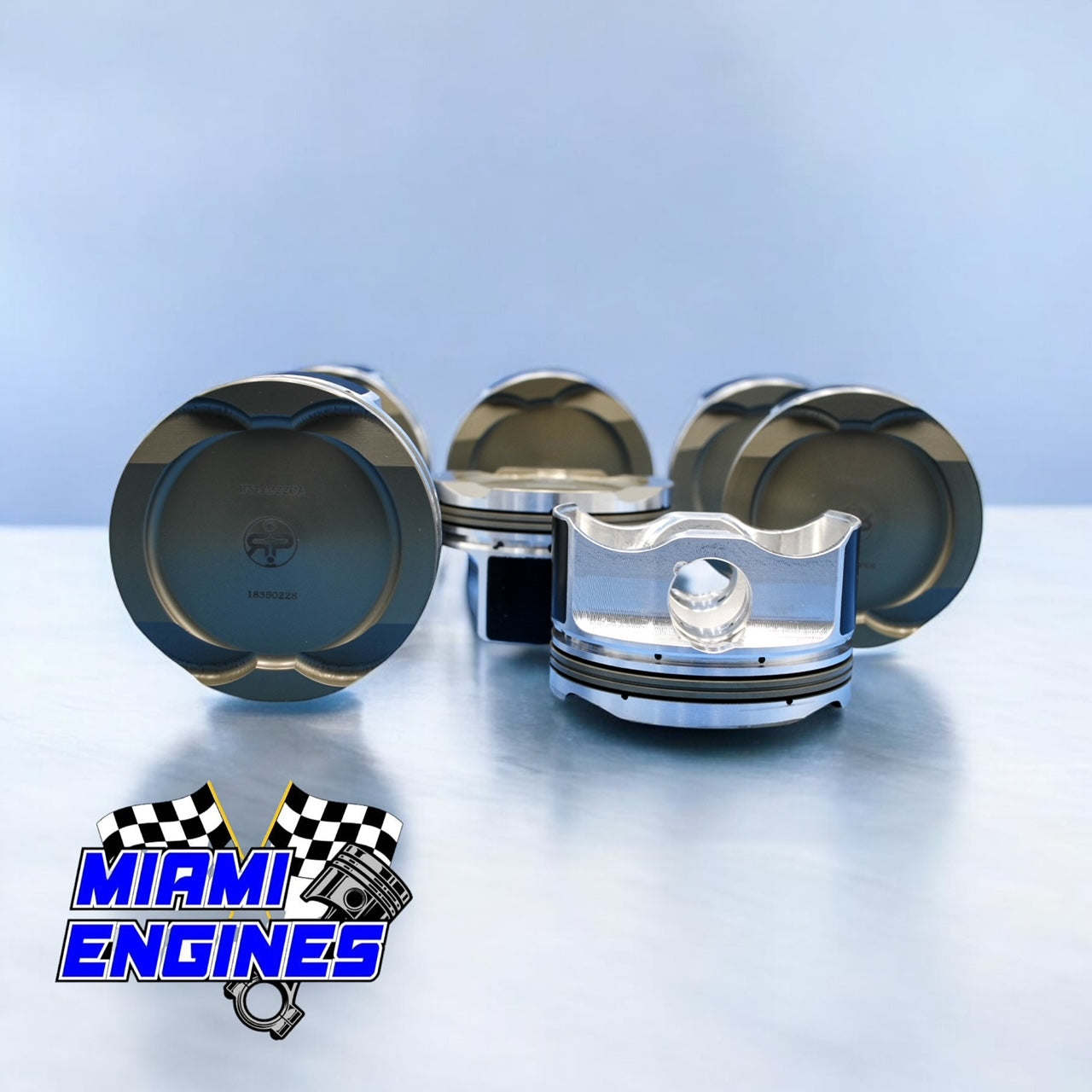 ITALIANRP forged piston set, S63/N63, 89MM BORE, 10:1 CR. FOR ALUSIL BORES GOLD LINE