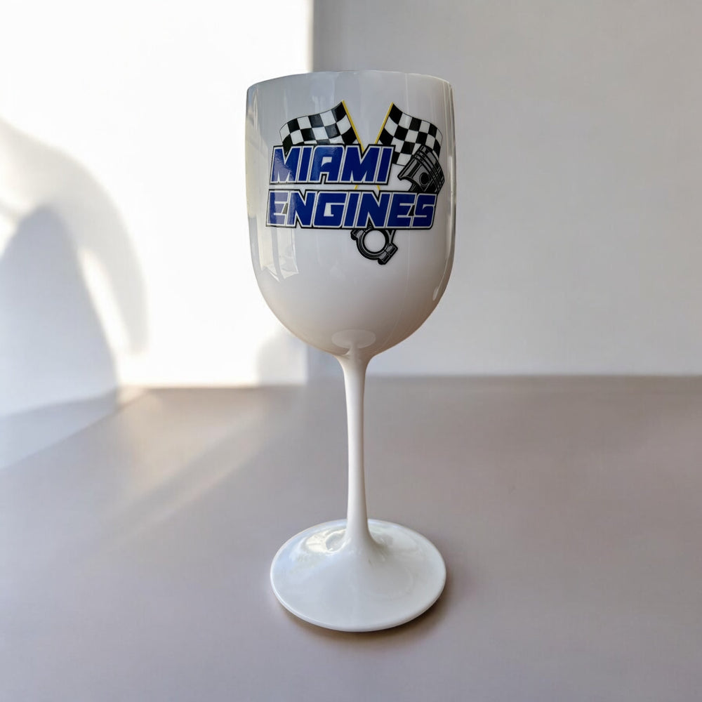 Miami Engines Pool Wine Glass