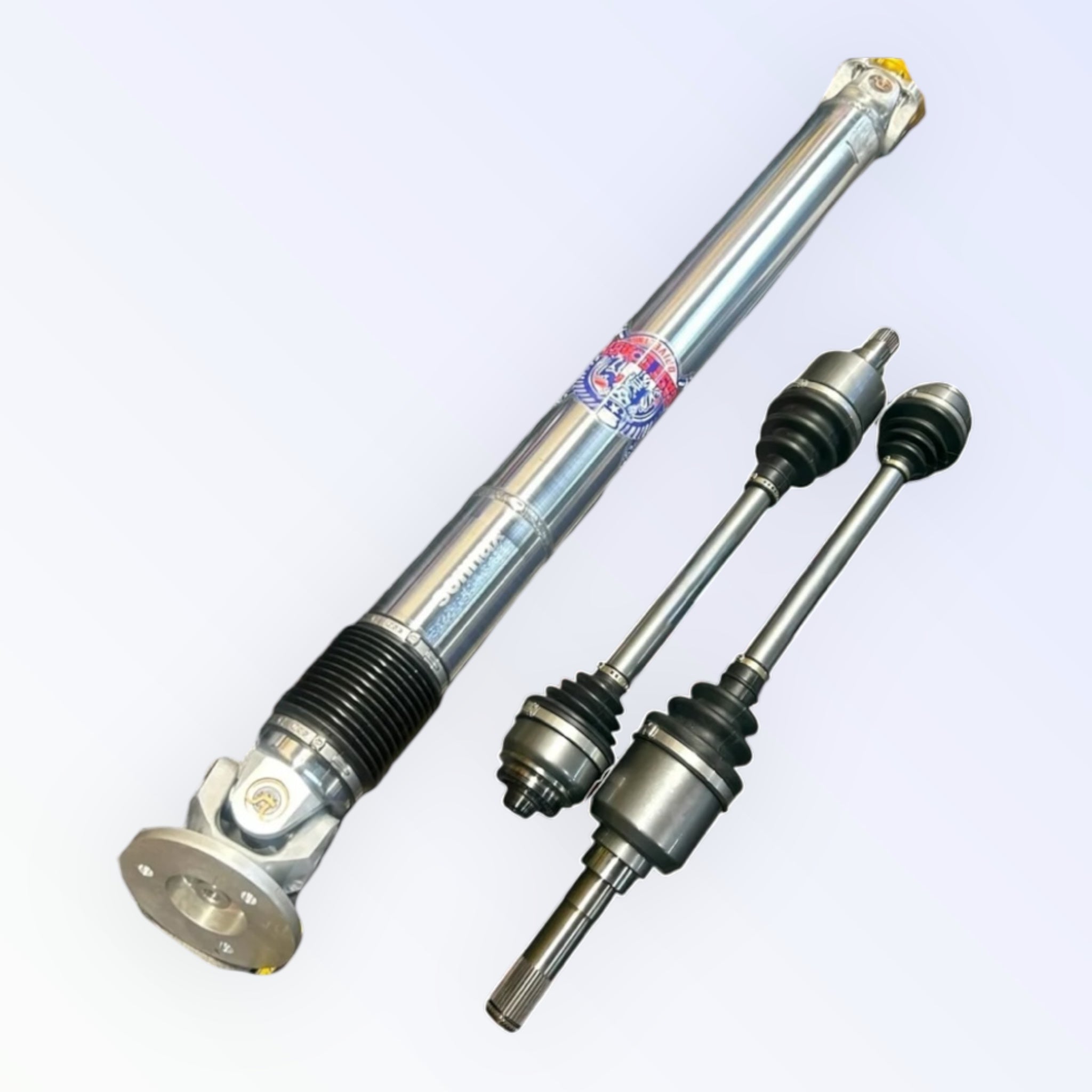 2020-2024 BMW M3 /M4 xDrive AWD G80 G81 G82 G83 HD 1 Piece Carbon Fiber or Aluminum Driveshaft with HD DSS CV Axle Kit