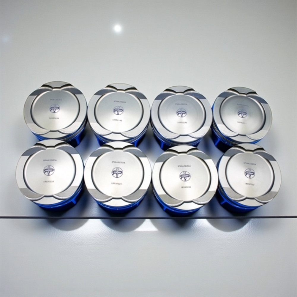 ITALIANRP forged piston set, S63/N63, 89MM BORE, 10:1 CR. FOR ALUSIL BORES GOLD LINE