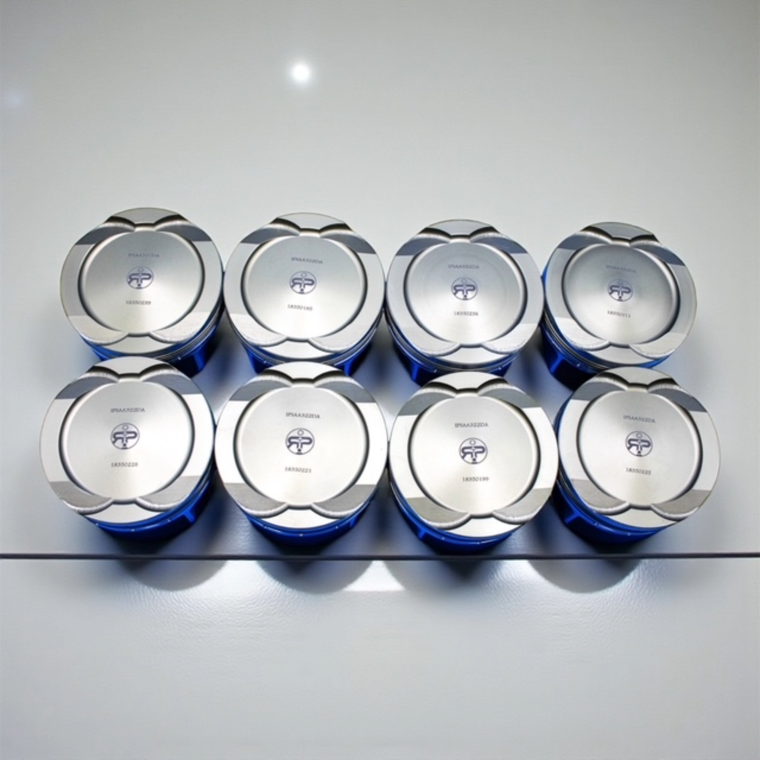 ITALIANRP forged piston set, S63/N63, 89MM BORE, 10:1 CR. FOR ALUSIL BORES GOLD LINE