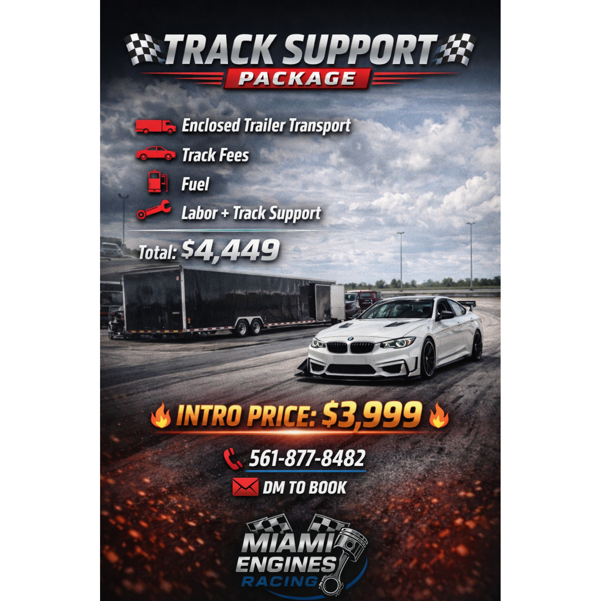 BMW Track Support Package | Orlando Speed World | Transport + Track Day Service